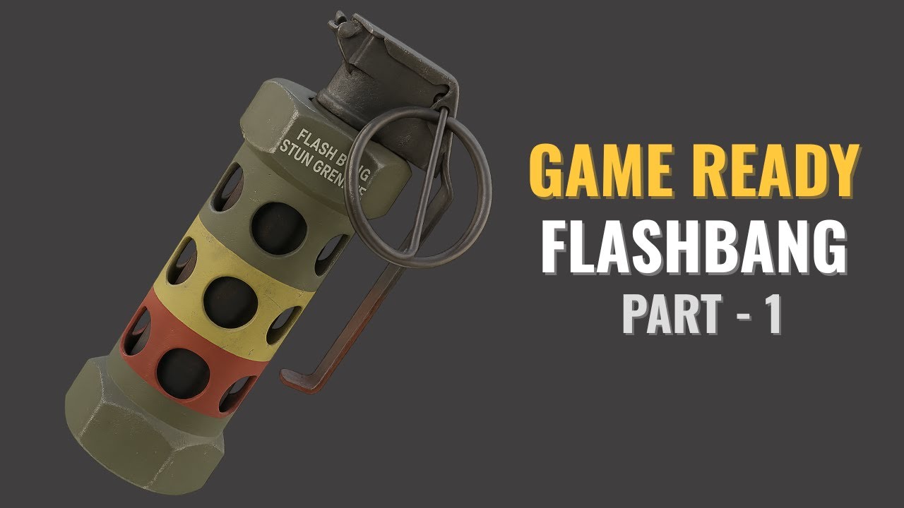 How To Model a Flashbang Stun Grenade for Games in Blender - Part 1