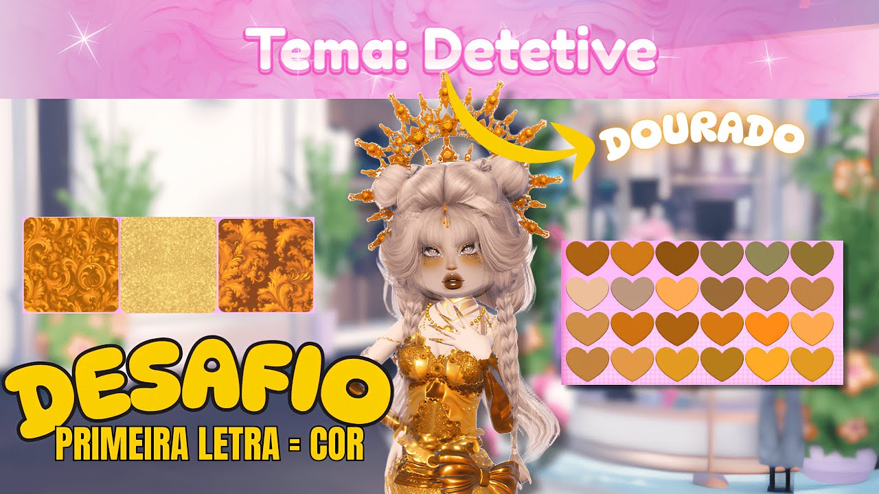 DESAFIO Dress to Impress a Primeira LETRA do TEMA decide AS CORES DO LOOK