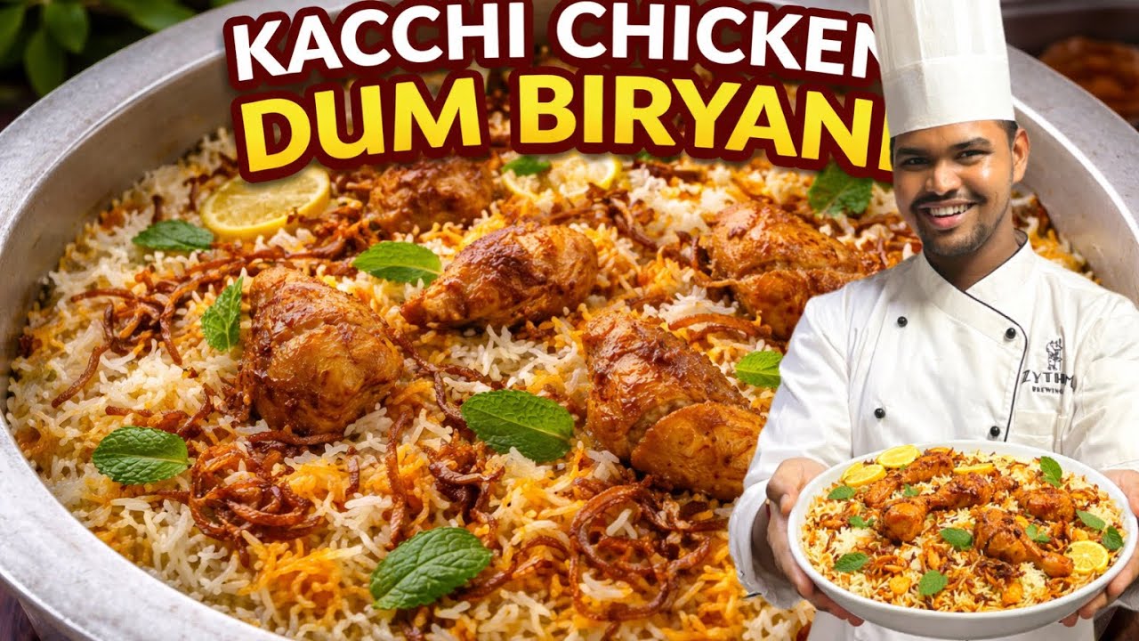 Hyderabadi Kacchi Chicken Dum Biryani | Chicken Dum Biryani Recipe | Chef Nasim 