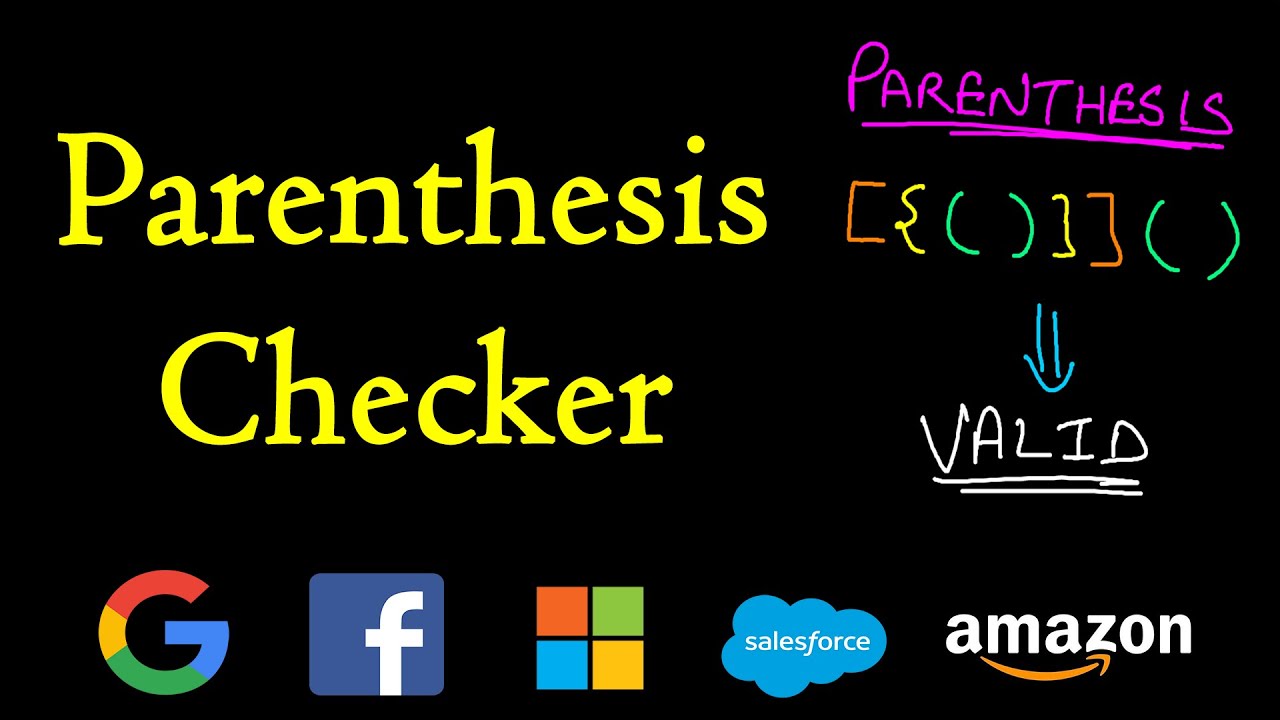 Parenthesis checker | Check validity of an expression