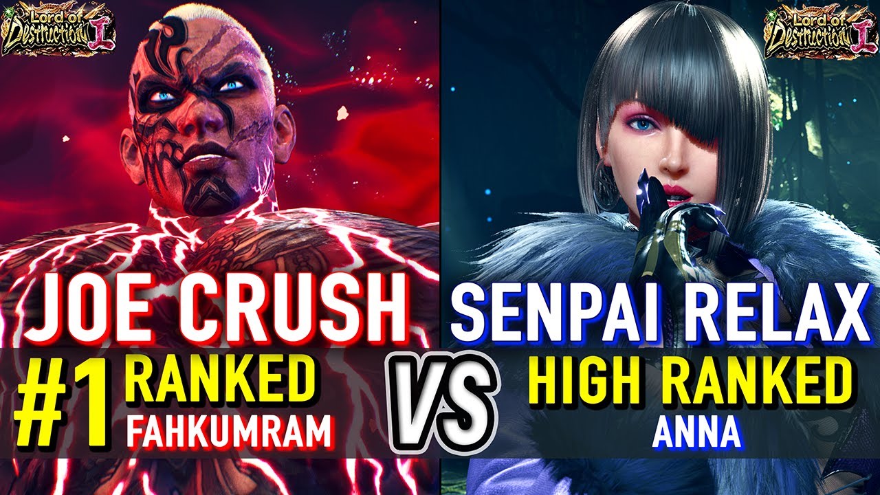 T8 🔥 JOE CRUSH (#1 Ranked Fahkumram) vs SENPAI RELAX (Anna) 🔥 Tekken 8 High Level Gameplay