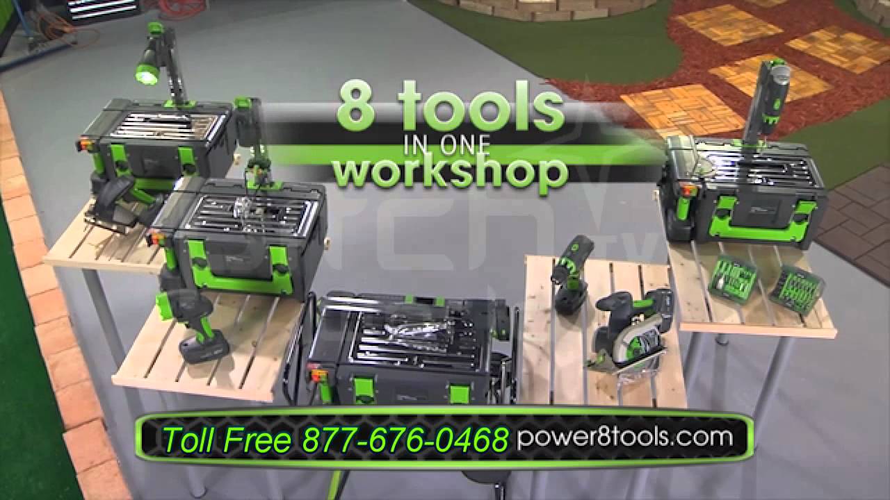 Power8 Workshop The Worlds Only Complete Cordless and Portable Workshop of It's Kind