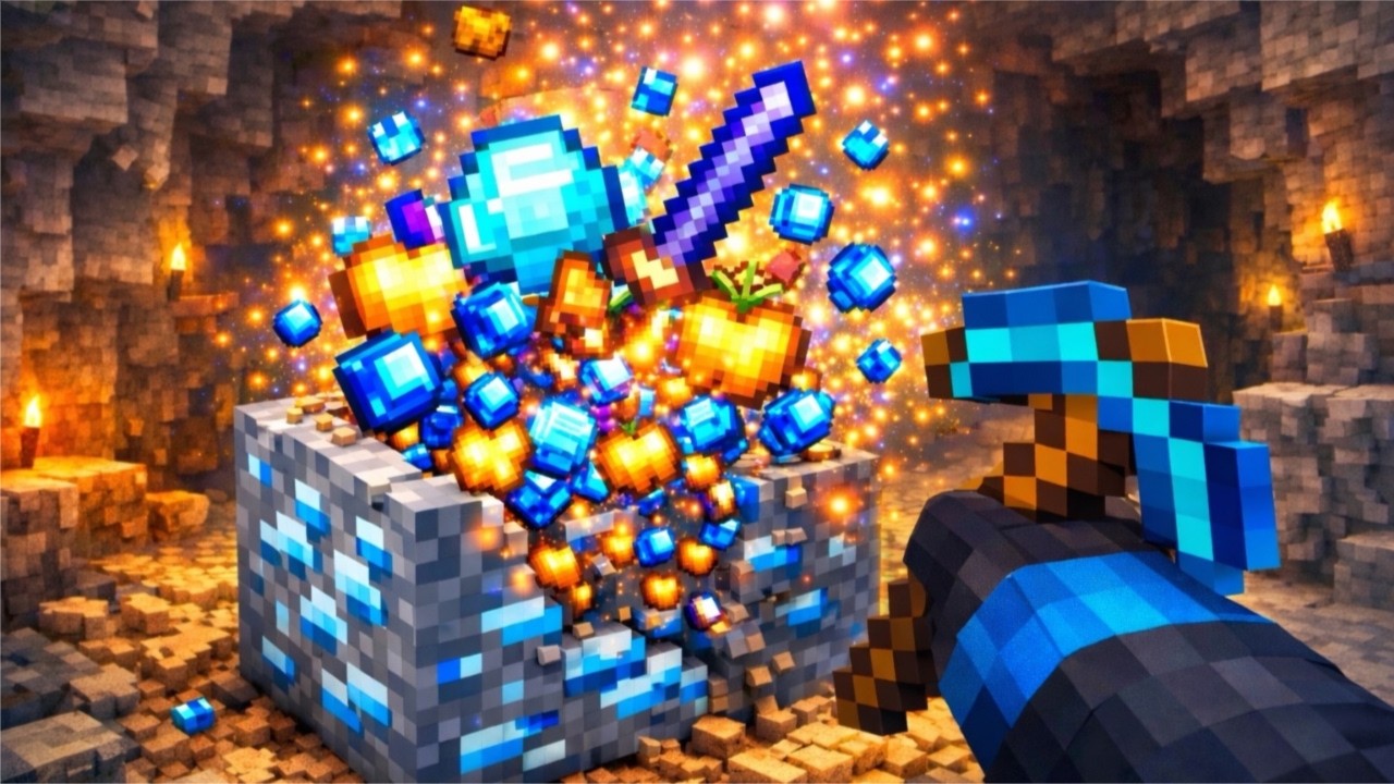 Minecraft, mais les minerais sont complètement CHEATÉ !
