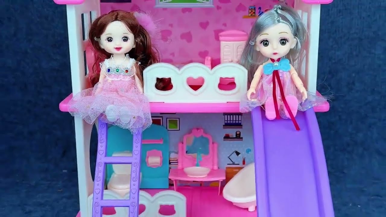 12 Minutes Satisfying With Unboxing Cute Barbie Family Play Set, Royal Princess Home Toys Review🍼🛌🎎