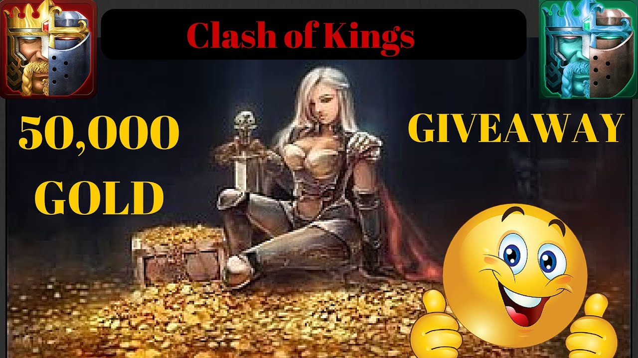50,000 GOLD GIVEAWAY! CLASH OF KINGS BIGGEST FREE GOLD GIVEAWAY!!!