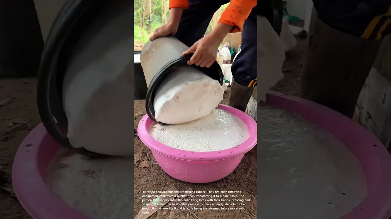 Rubber Processing: Coagulated Latex Transferred and Manipulated