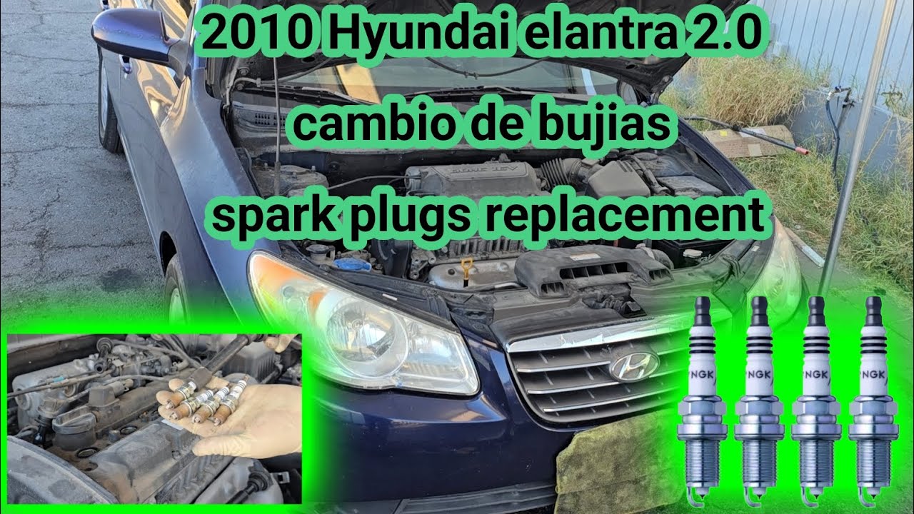 2007-2010 Hyundai Elantra 2.0 como cambiar las bujias (how to replace spark plugs)spark plugs change