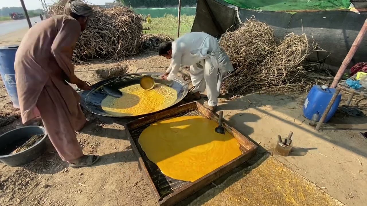 HOW TO MAKE GUR || GUR MAKING PROCESS || DESI STYLE || Village life in Sindh Pakistan
