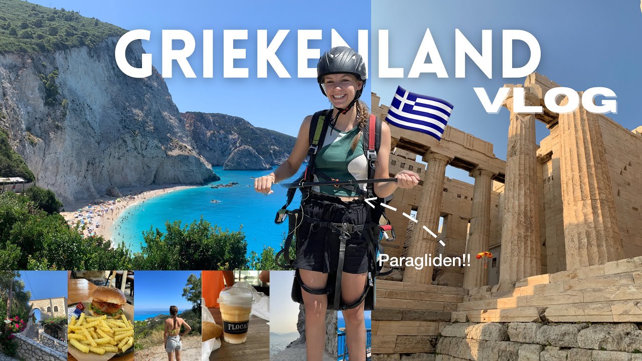 Griekenland vlog deel 1 🇬🇷 |Paragliden, lekker eten en nog meer