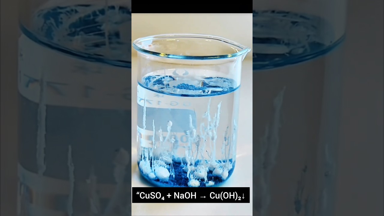“Copper Sulphate + NaOH Reaction 🔥 | Blue Precipitate Reaction 