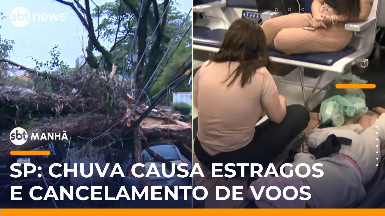 SP: Ventania cancela voos em Congonhas e passageiros passam a noite no terminal