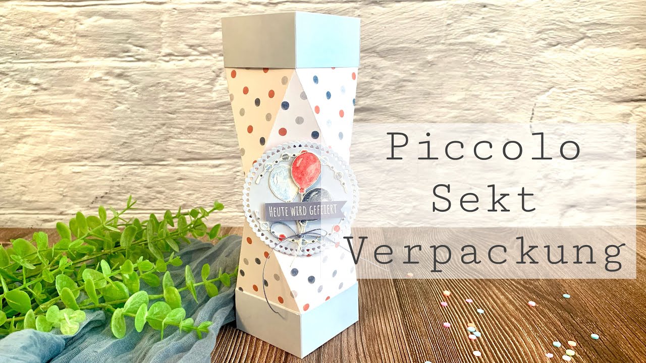 süße Piccolo-Sekt Verpackung von @karos_kreativkram mit #festefeiern2024  • besondere Verpackung