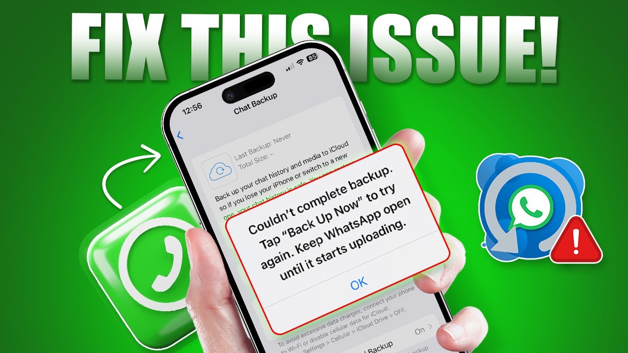 Fix "Could Not Complete Backup" Error on WhatsApp Chat on iPhone | WhatsApp Backup Failed Fix