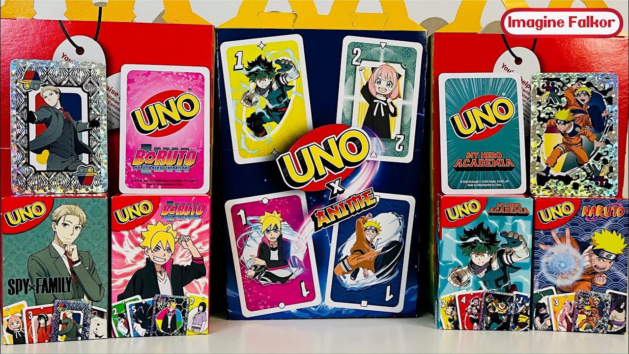 February 2026 McDonald's Happy Meal Toys | Uno x Anime | ASMR Unboxing