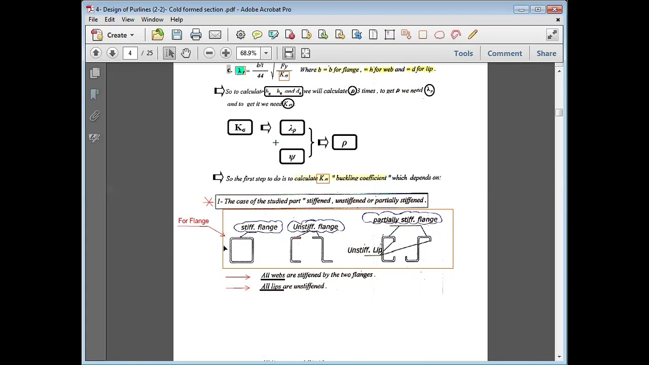 Steel Design II - 4  Design of Purlins 2 2  Cold formed section