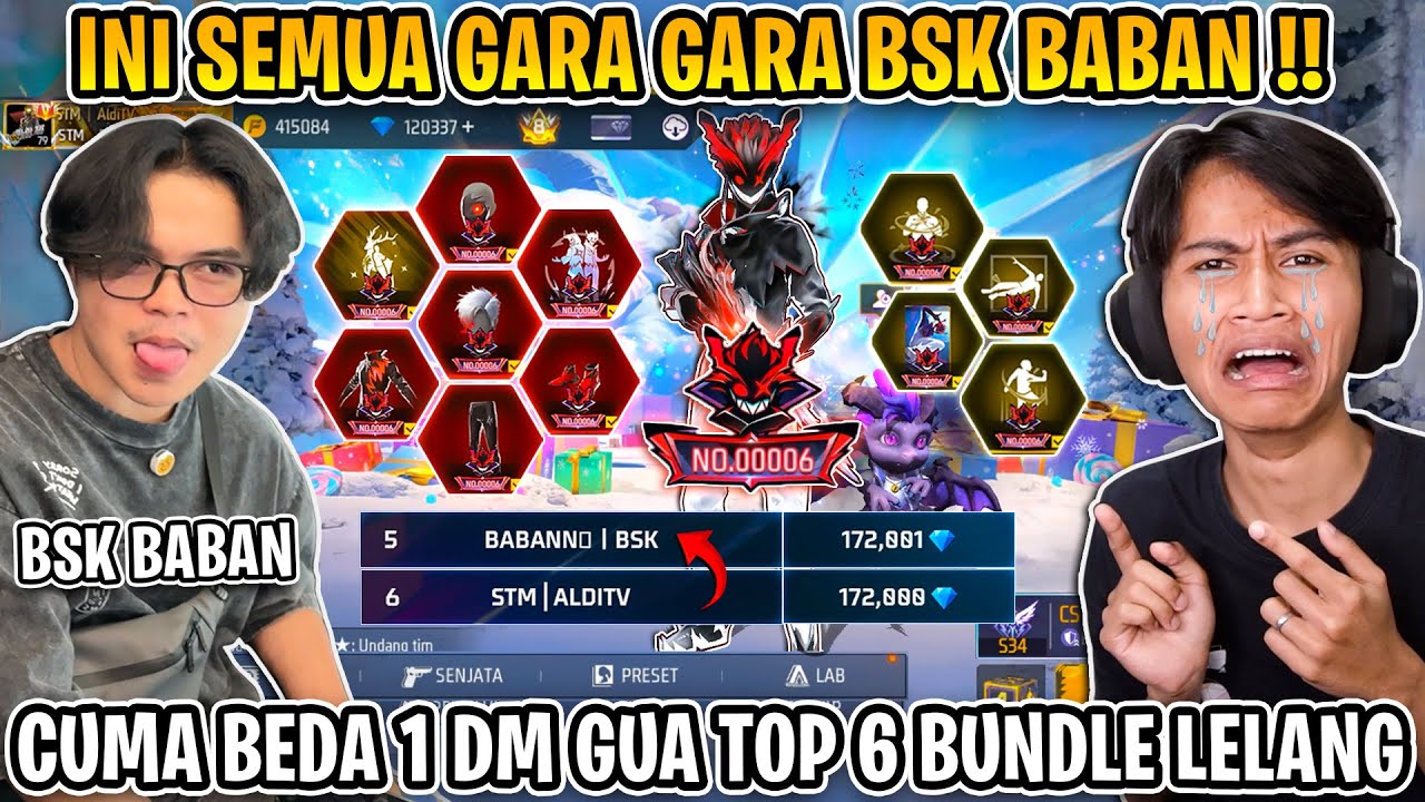 GARA GARA BABAN BSK GUA JADI TOP 6 BUNDLE LELANG !! CUMA BEDA 1 DM DOANG COK 😭