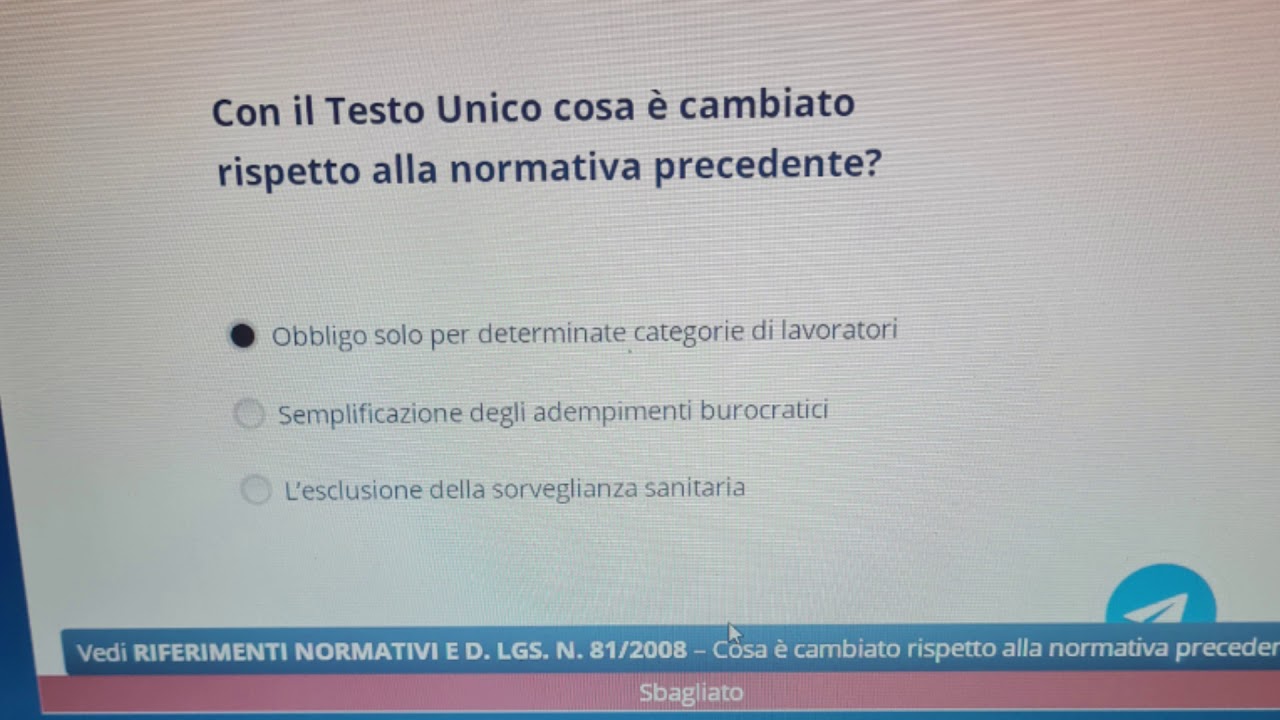 Risposte quiz finale alternanza scuola lavoro| modulo 8