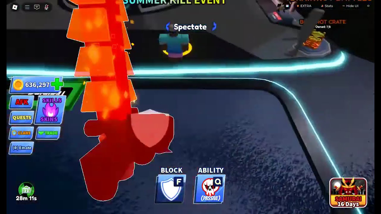 How I train in blade ball