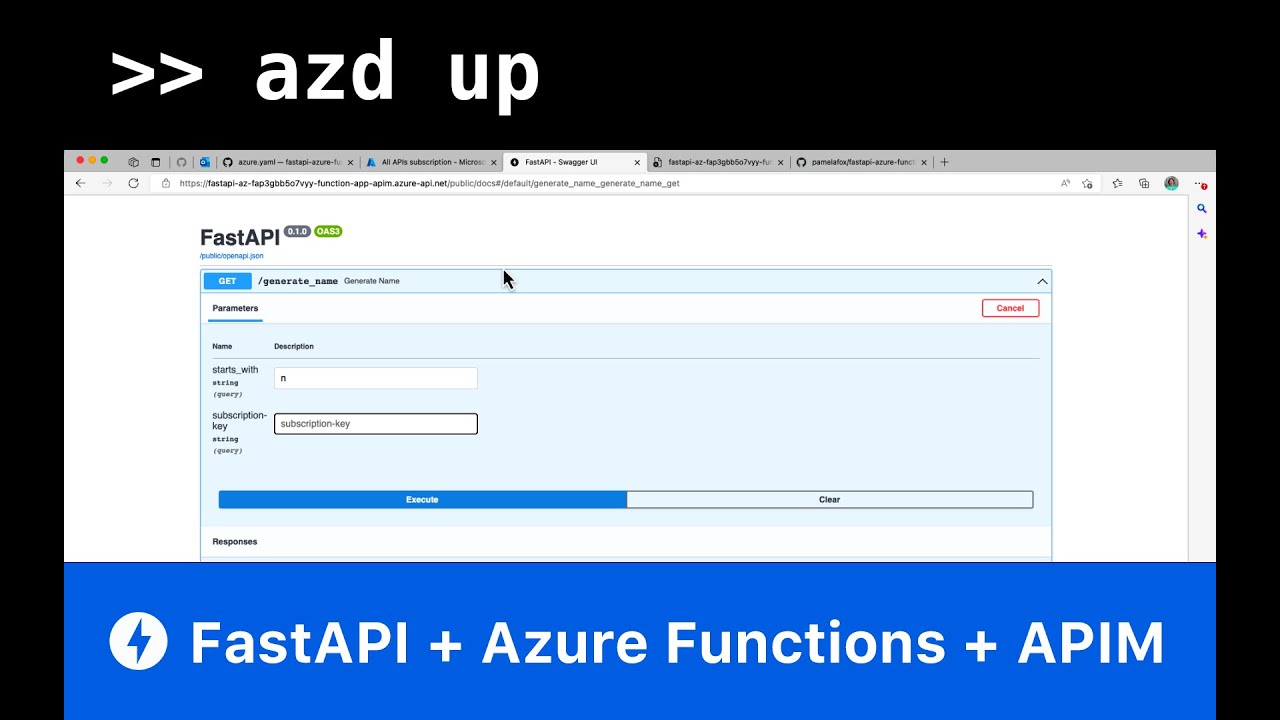 Deploying FastAPI app to Azure Functions + API Management