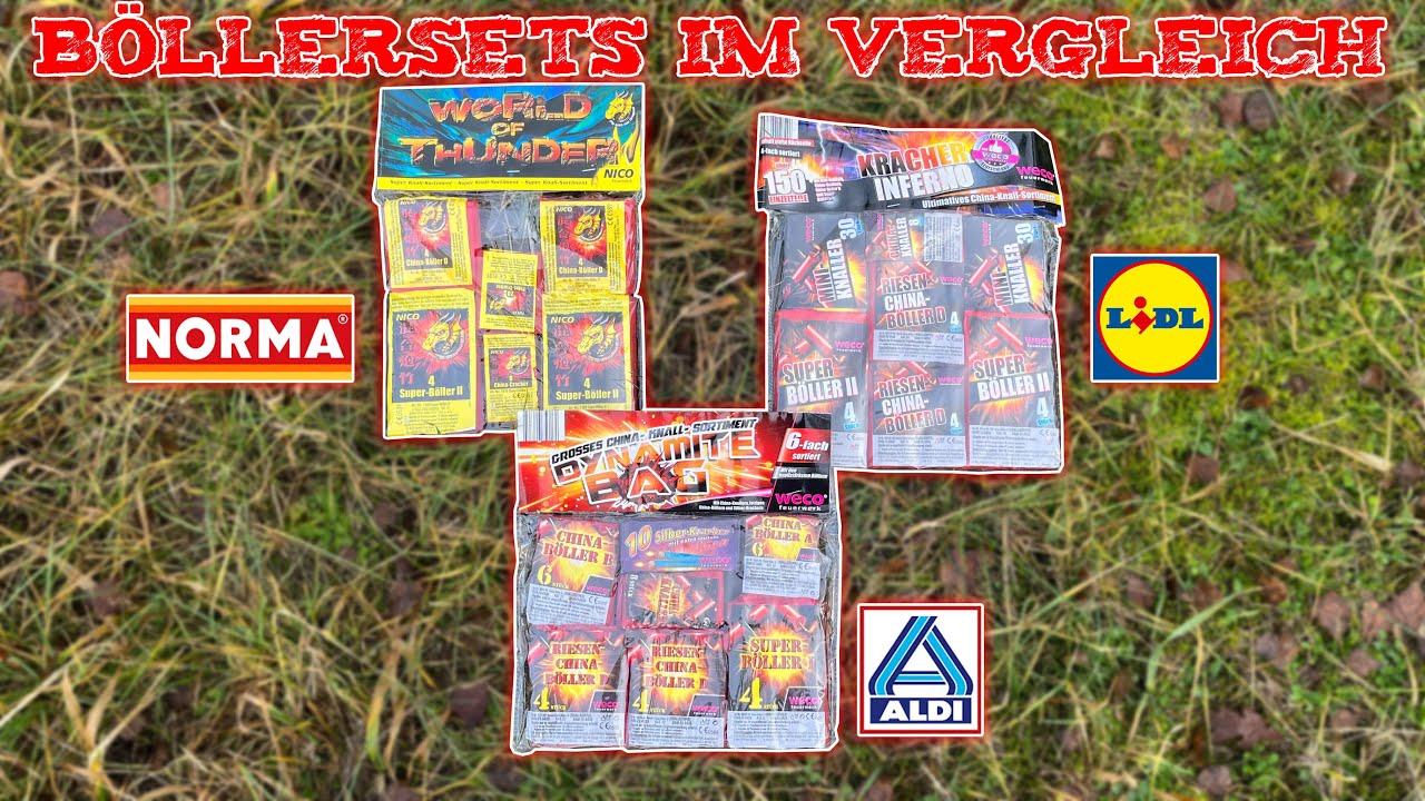 Böllersortimente im Vergleich | LIDL vs. Norma vs. ALDI