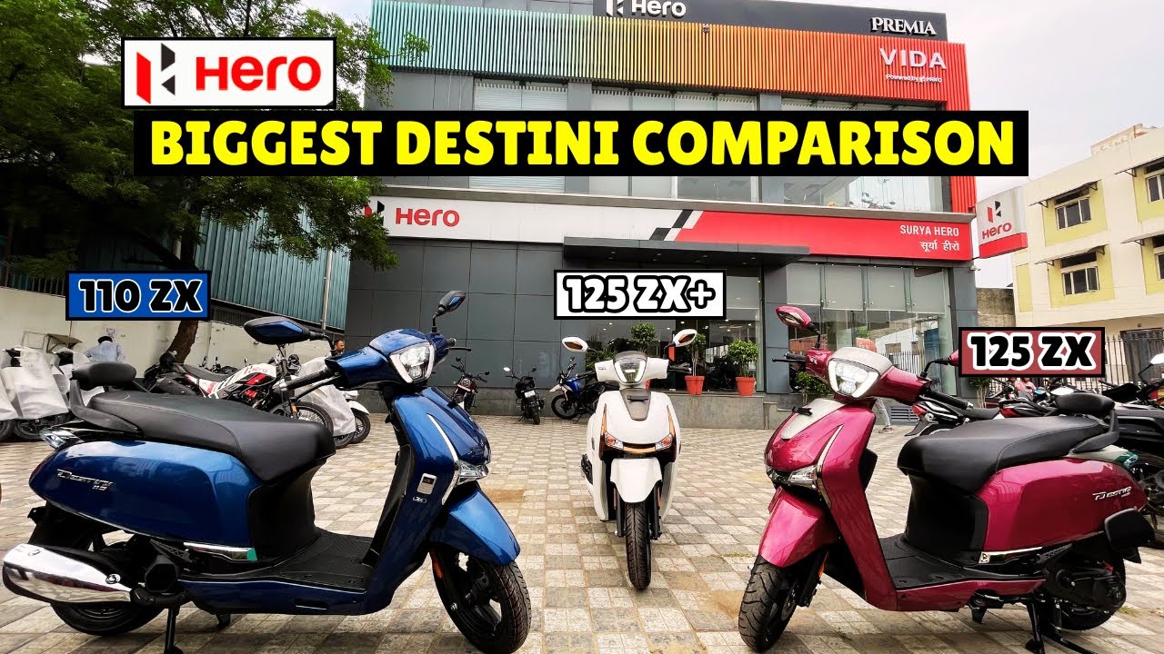 Hero Destini 110 zx V/S Destini 125 ZX+ v/s Destini 125 zx Konsi Apki liye Best hai & Mileage ?