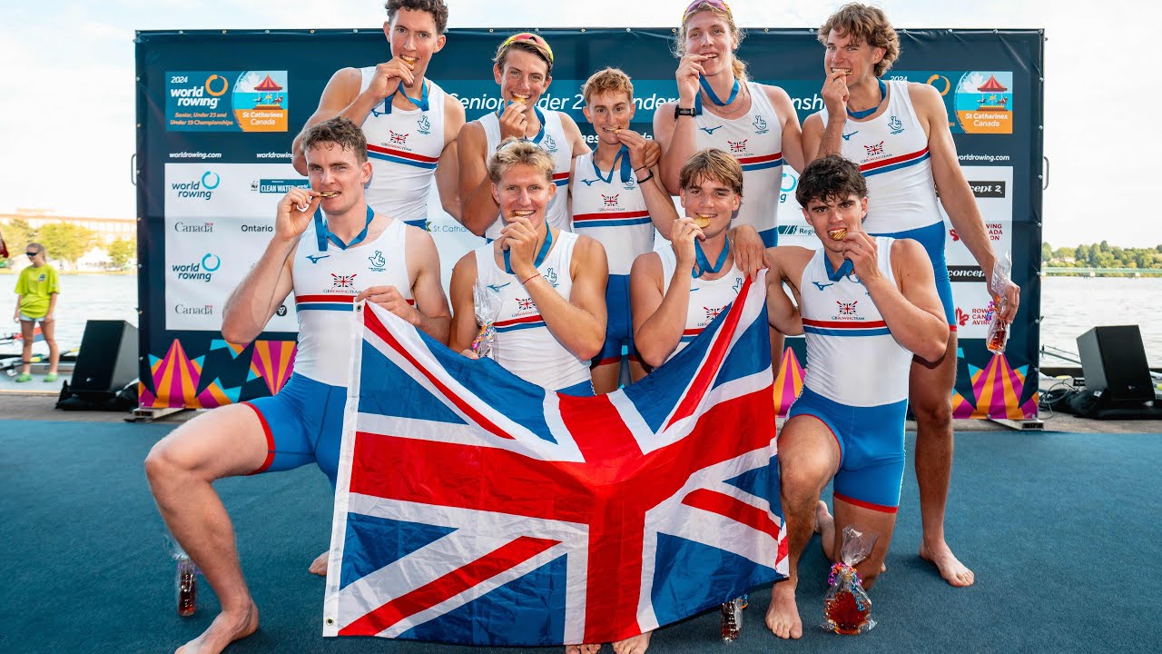 GB U23 World Championship Mens 8+ 2024 Champions - Cox Recording