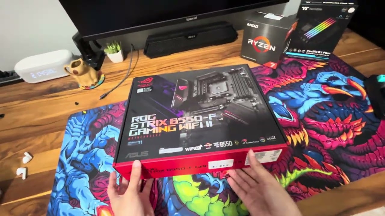 DEU RUIM NA PLACA MÃE + UNBOXING ROG STRIX B550 - F