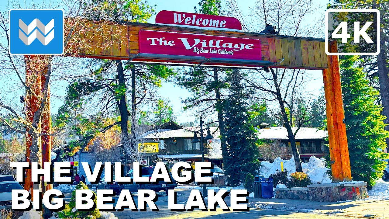 [4K]❄️The Village at Big Bear Lake, California 2025 Walking Tour Vlog & Vacation Travel Guide
