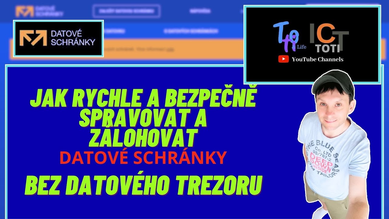 Datov&aacute; schr&aacute;nka, DATOVKA, jak rychle spravovat a z&aacute;lohovat datov&eacute; schr&aacute;nky, ICT TOTI