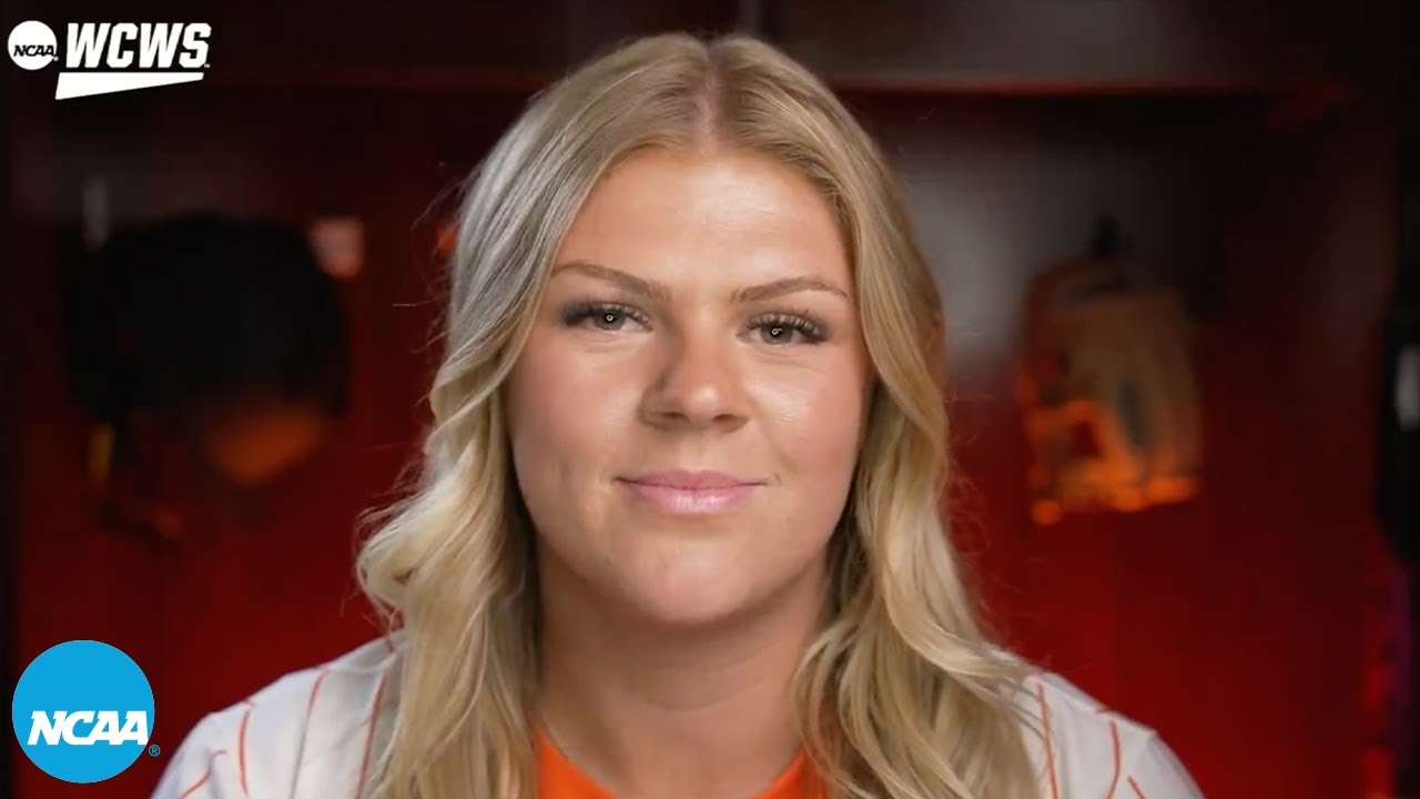Lexi Kilfoyl reads her thoughtful 'Dear Softball' letter