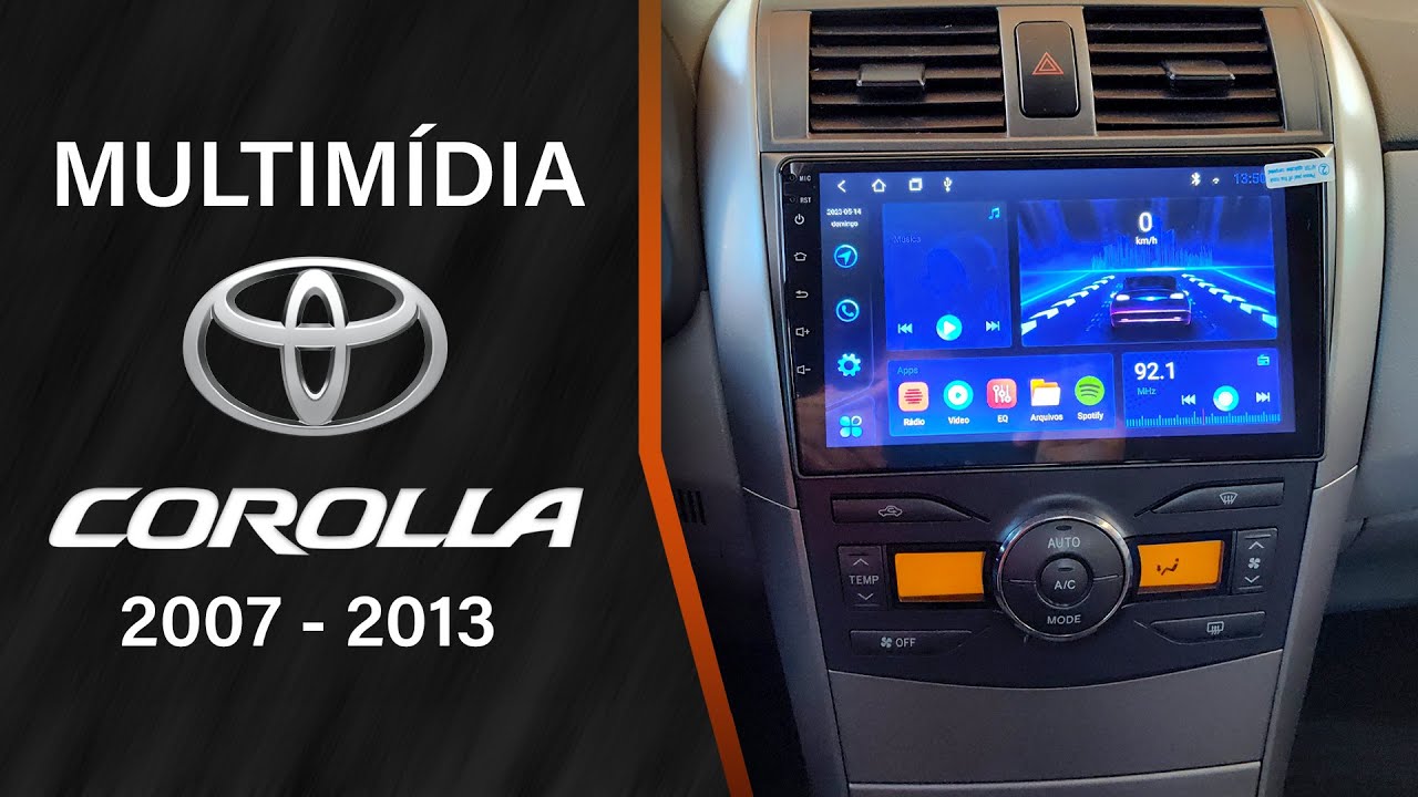 Instalação de MULTIMÍDIA Android no COROLLA - T3L Plus 9 Polegadas