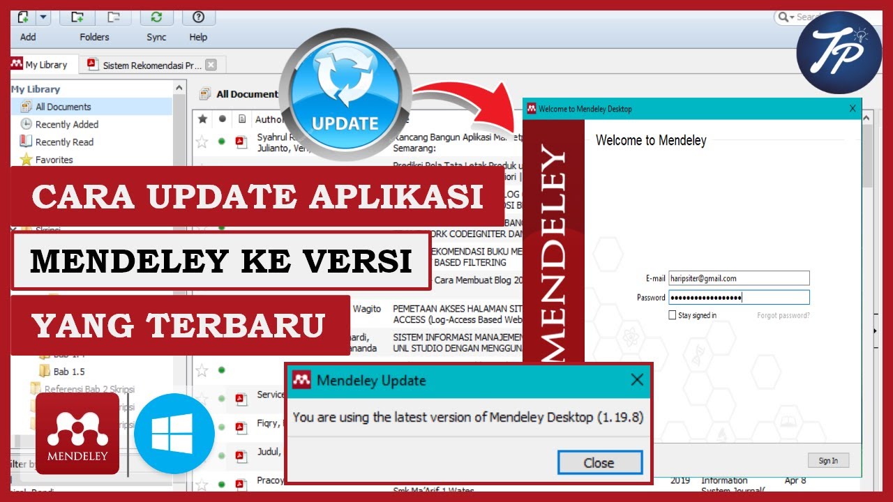 Tutorial Mendeley : Cara Update Mendeley Desktop ke Versi Terbaru | Update Mendeley