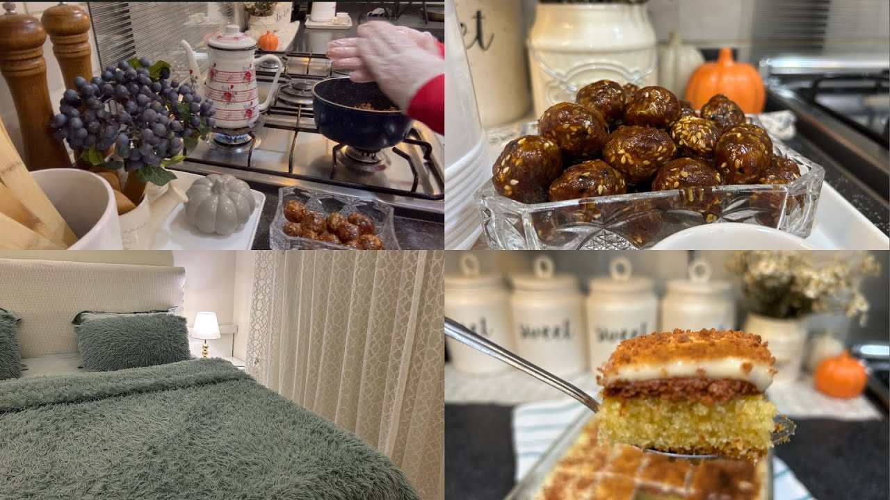 روتين الخميس كله نشاط وطاقه⚡️🤩 رجعت السرير جديد👍🏻وسويت حلا الجوزاء 🍰