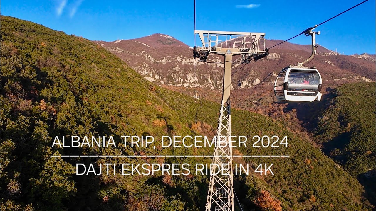 Albania Trip Series: Dajti Ekspres (cable car) Ride in 4k