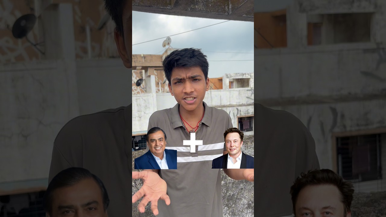 What if Mukesh Ambani and Elon Musk looked the same? 😳 #shorts #shortvideo
