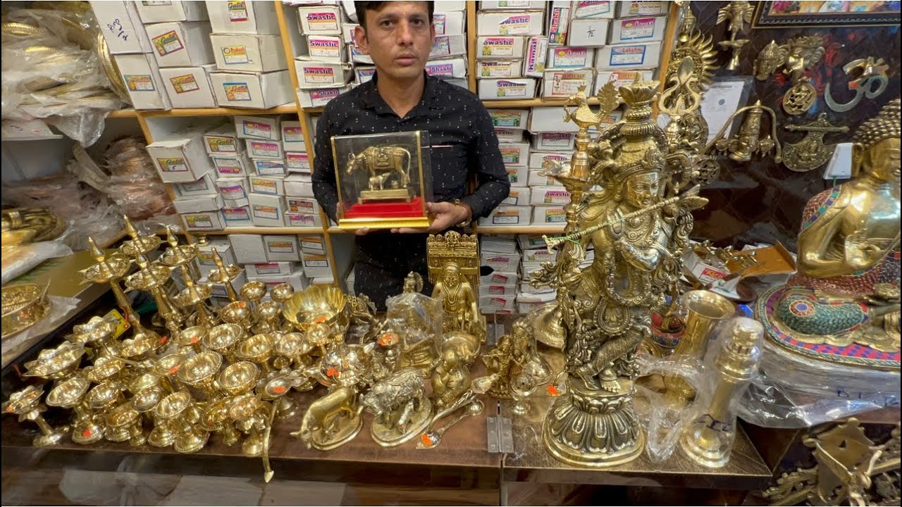 Chickpet Bangalore wholesale Brass Pooja items & decoration items||Single piece courier available