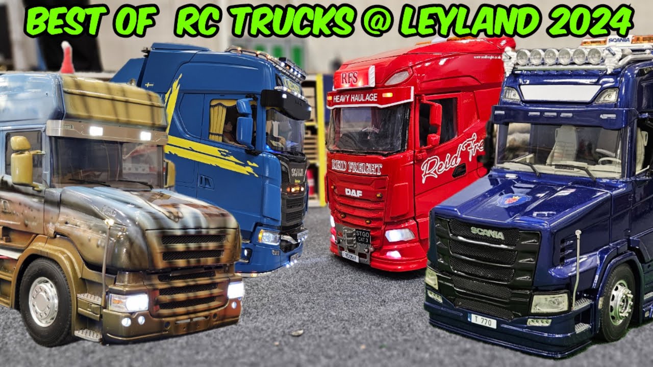 BEST of RC TRUCKS @ Leyland 2024 | Tamiya Rc Semi Truck & Scale Construction Machines Compilation