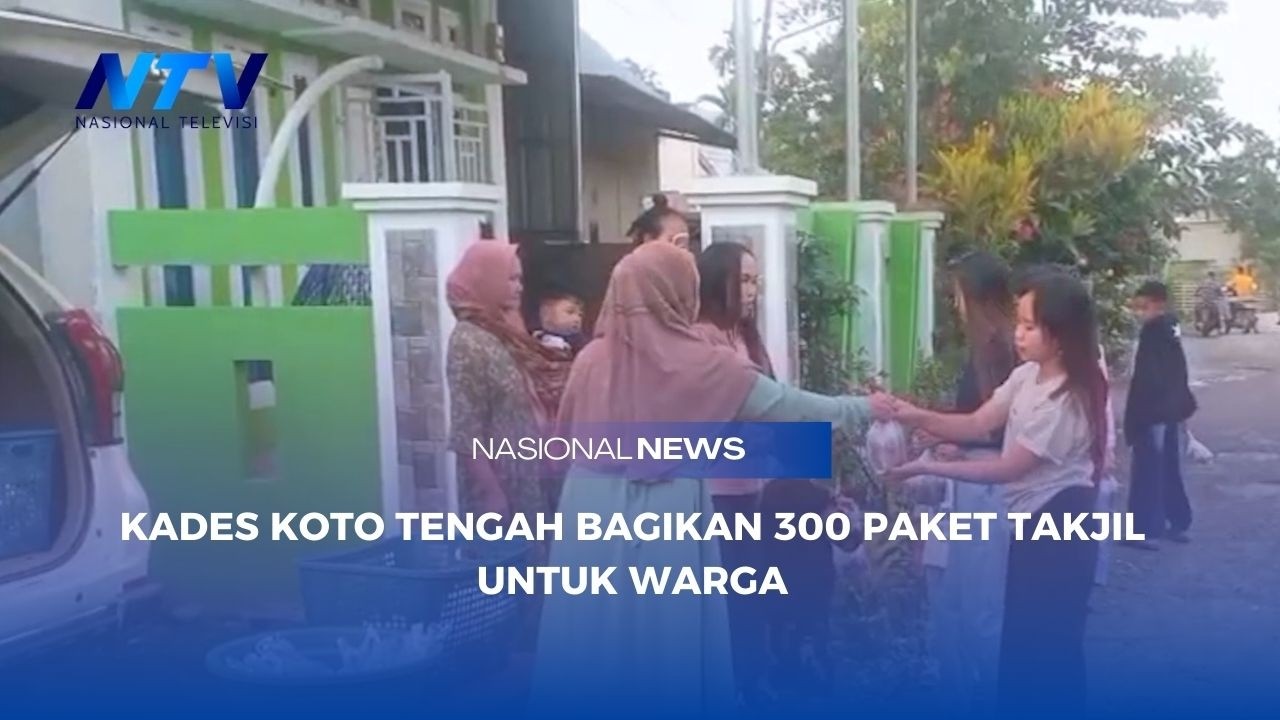 KADES KOTO TENGAH BAGIKAN 300 PAKET TAKJIL UNTUK WARGA