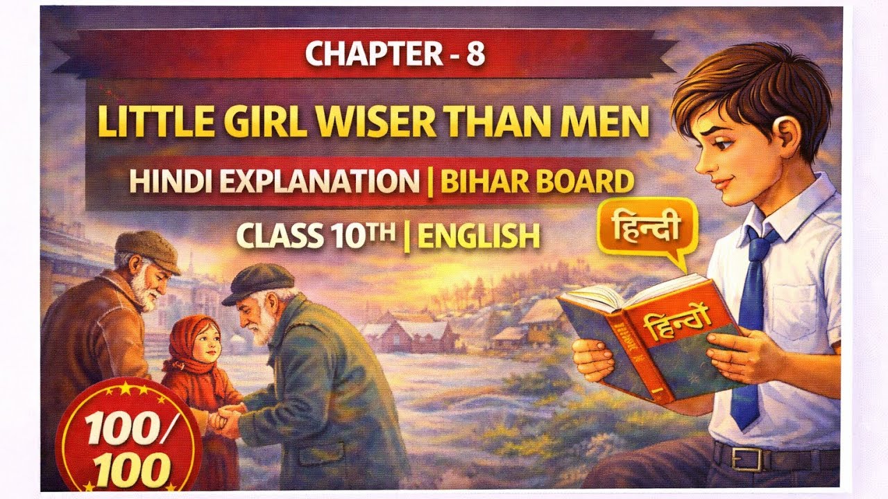 CHAPTER -8 | LITTLE GIRL WISER THAN MEN | HINDI EXPLANATION | BIHAR BOARD CLASS 10TH | ENGLISH