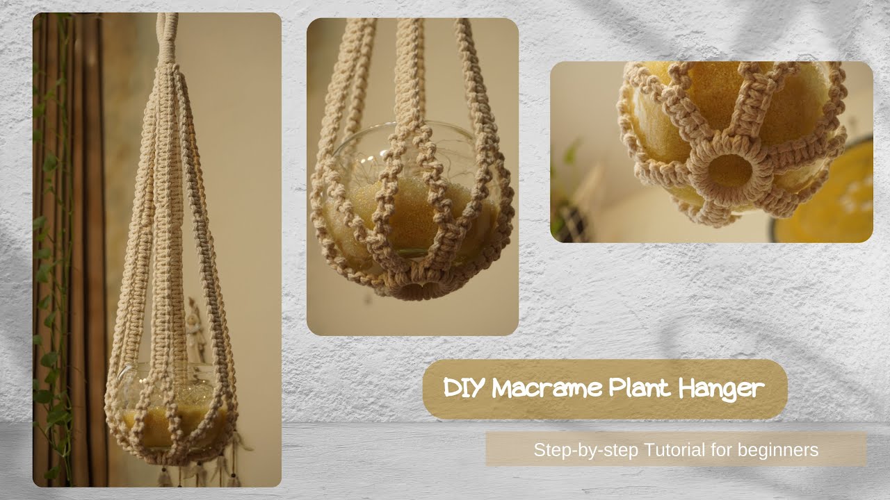 DIY| Creating a Beautiful Macrame Plant Hanger: Step-by-Step Guide | Super Easy for Beginners