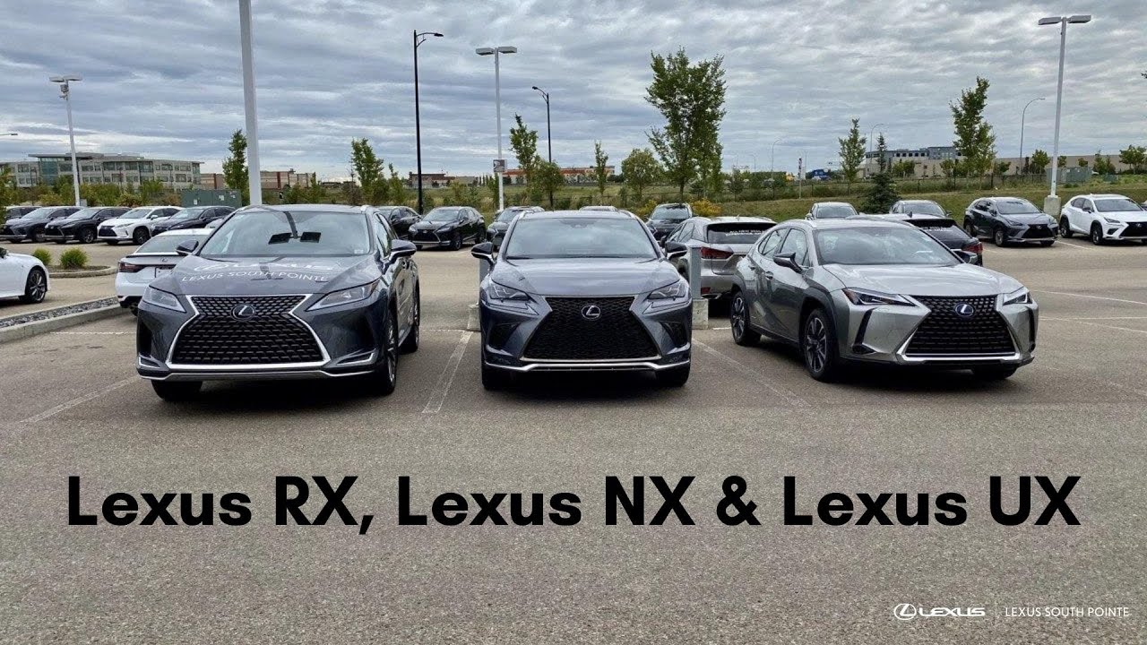 Сравнение Lexus RX, Lexus NX и Lexus UX