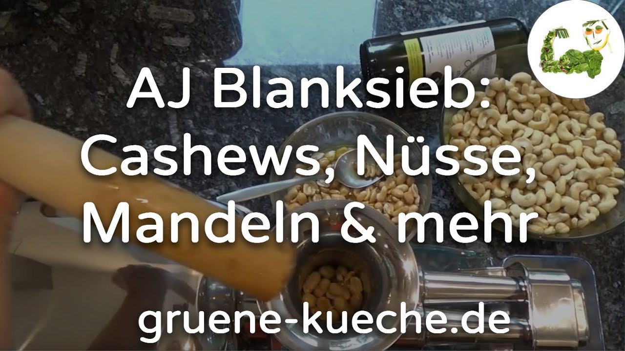 Angel Juicer Blanksieb - Cashewkerne, Erdnüsse, Mandeln und Gefrorenes verarbeiten (Teile 1-4)