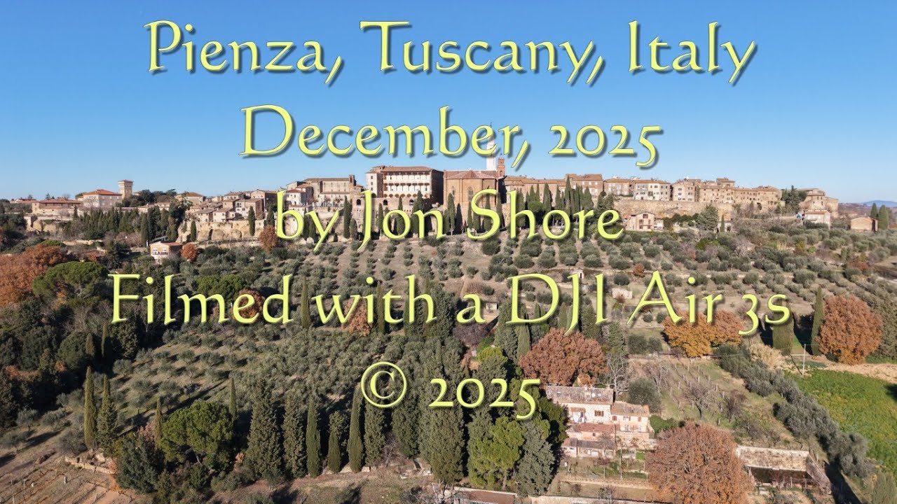 Pienza Tuscany Italy on a Winter Day by Jon Shore Filmed with a DJI Air 3s 4K
