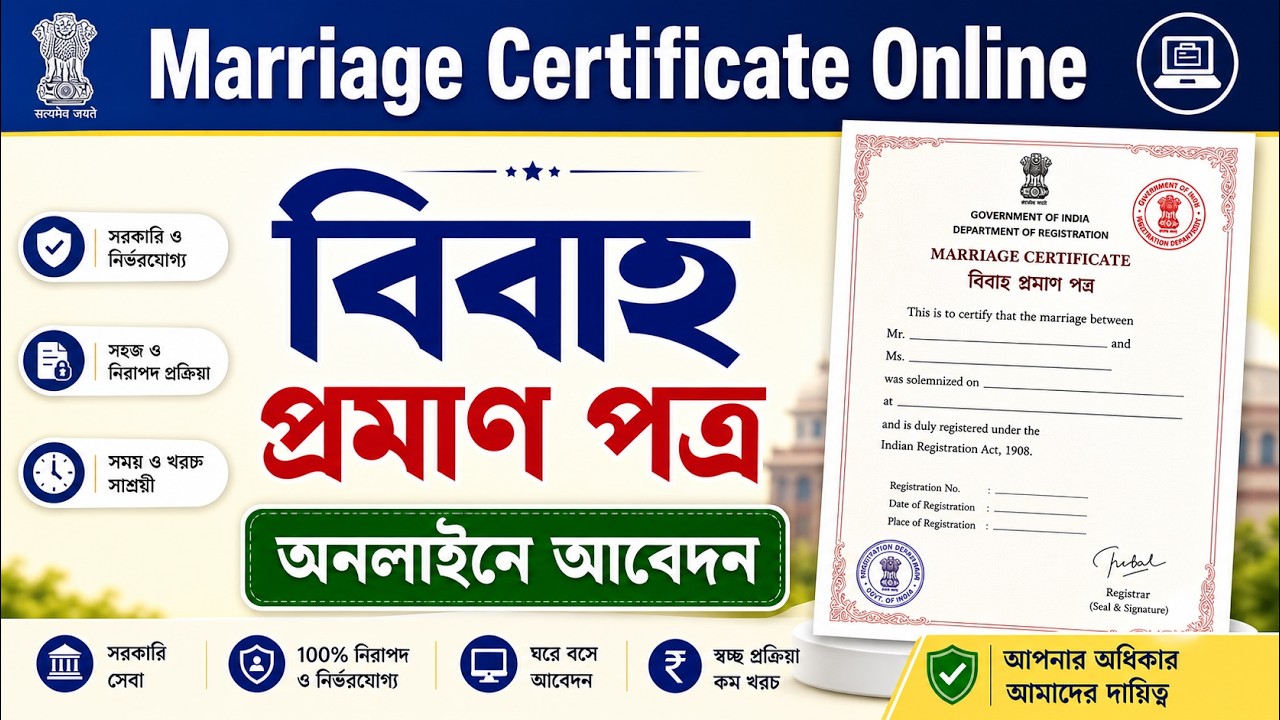Marriage Certificate Apply Online 2026 || How to Apply Marriage Certificate in West Bengal ❤️