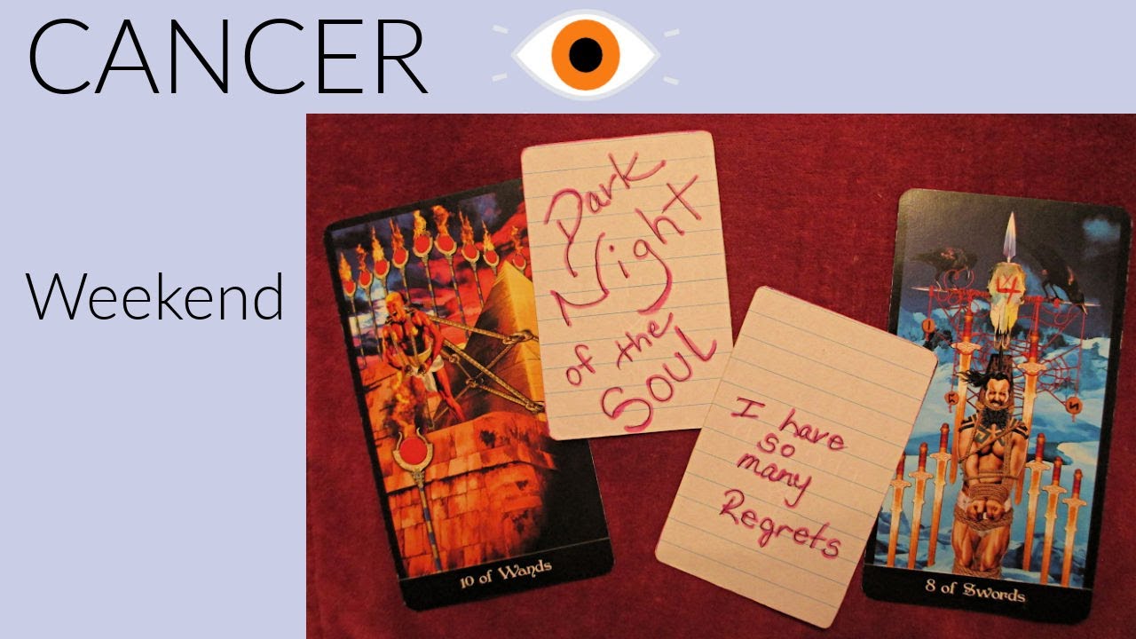 CANCER! Weekend - Dark Night of the Soul stuff. Straining to break free to come to you ! Love Tarot
