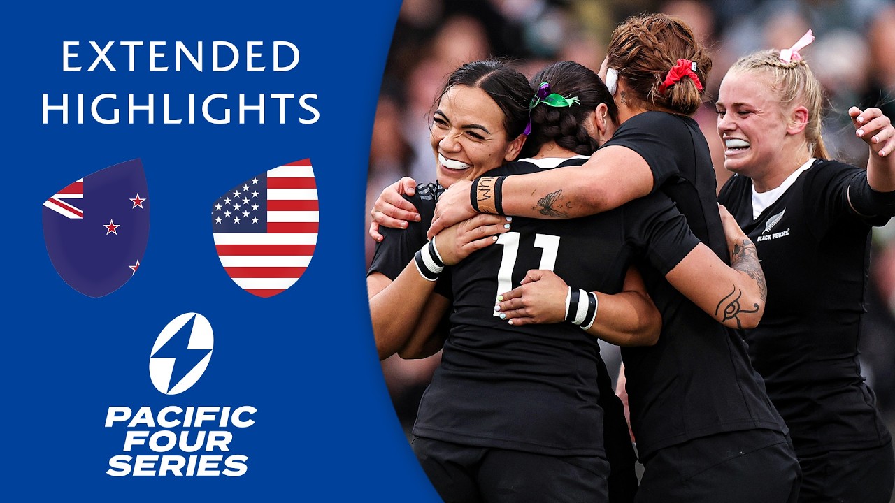 Black Ferns RUN RIOT 🔥 | New Zealand v USA | Pacific Four Series 2025 | Extended Highlights