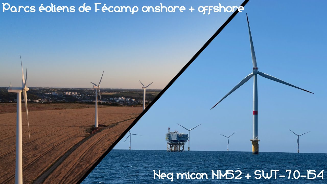 Onshore et offshore dans la même vidéo ? (visite des parcs éoliens de Fécamp)
