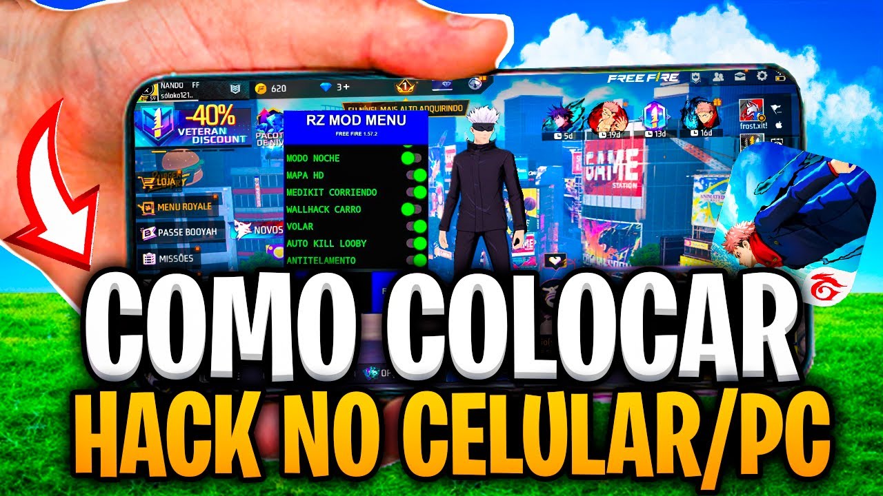 COMO BAIXAR/INSTALAR E COLOCAR HACK NO FREE FIRE (MOD MENU MEDIAFIRE) 2026 LINK DIRETO ATUALIZADO