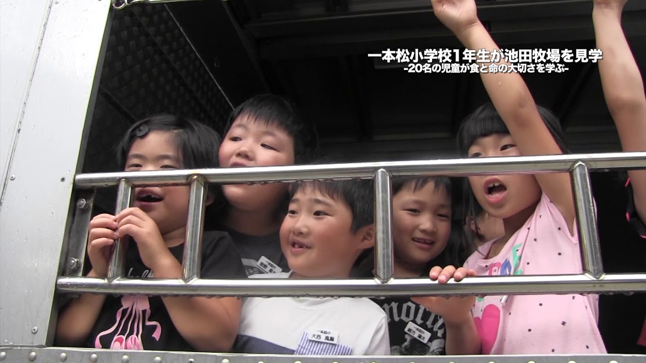 2019年6月7日一本松小1年生が池田牧場を見学