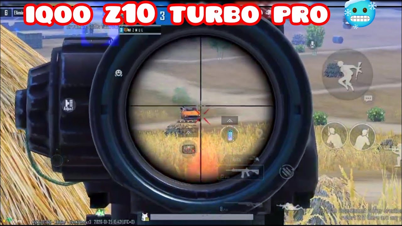 Power of 120 fps 🔥 1v3 easy clutch iqoo z10 turbo pro | PUBG MOBILE